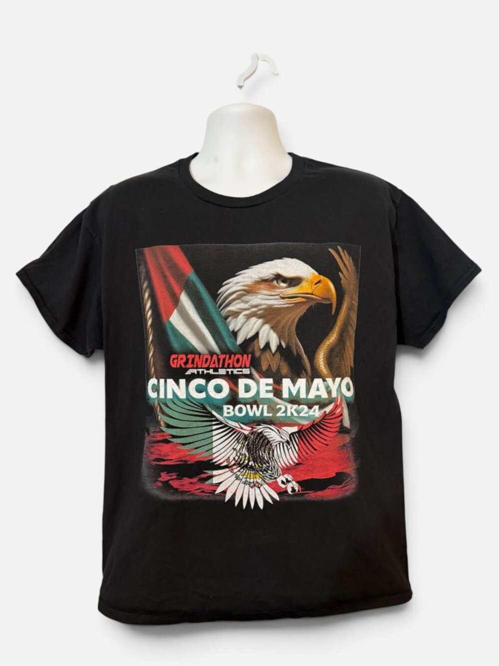Hanes Grindathon Athletics Cinco De Mayo Bowl 2K24 Black T-Shirt Size Large